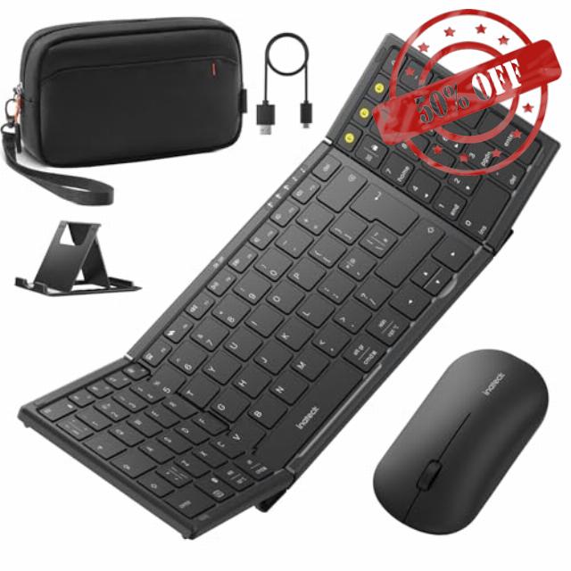 Inateck Wireless Foldable Keyboard and Mouse Set