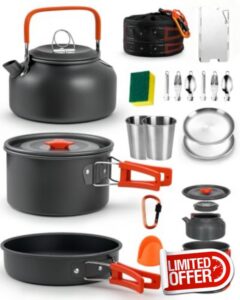 17-Piece Camping Cooking Set for 2–3 People
