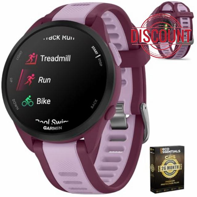 Garmin 010-02863-33 Forerunner 165 Music Smart Sport Watch