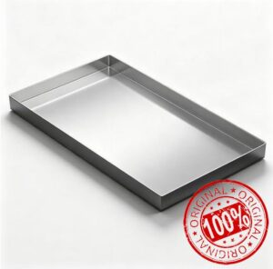 Stainless Steel Rectangular Drip Pan Extra Large Leak Proof Catch                                                          Tray For Outdoor AC Unit HVAC Oil Drain Under Washer Grill 2cm 5cm Depth(70x70x2cm)