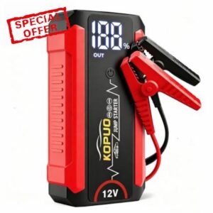 12V 5000A Car Jump Starter Power Bank                                                          Car Battery Booster Jump Starter with LED Display