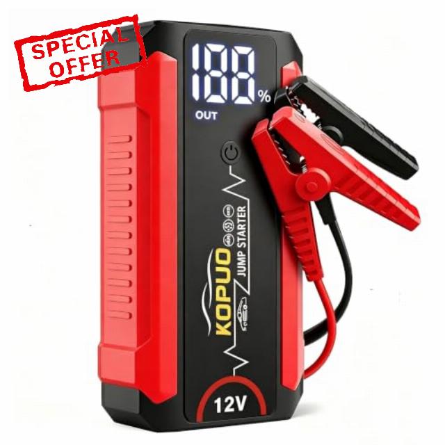 12V 5000A Car Jump Starter Power Bank                                                          Car Battery Booster Jump Starter with LED Display
