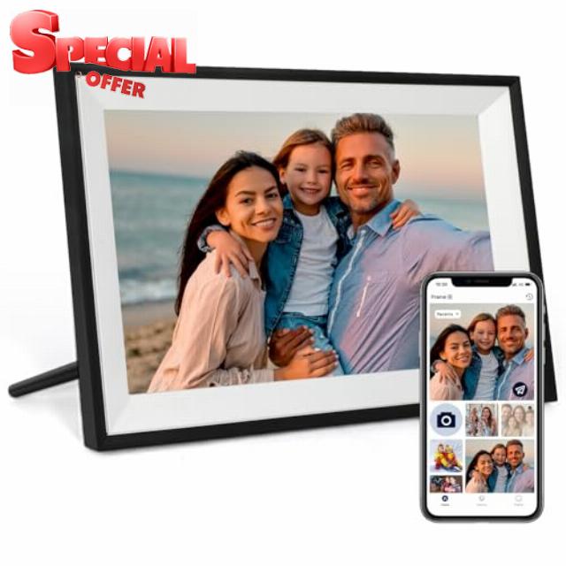 Digital Picture Frame 10.1 Inch Large Digital Photo Frame with 1280 * 800 IPS Full HD Touchscreen