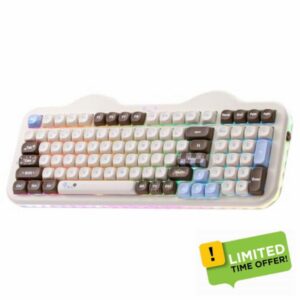YUNZII C98 Cute Wireless Mechanical Keyboard(Choco