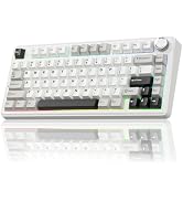 Strikonx SOLAKAKA A75 75% Wireless Mechanical Keyboard for Gaming | BT5.0/2.4GHz/USB-C,Gasket Str...