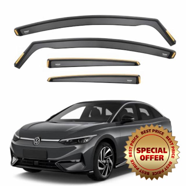ISPEED Wind Deflectors For VW ID7 2023-2027 4-Door Saloon 4pc Set | Keep Your Car Ventilated In Rain & Wind