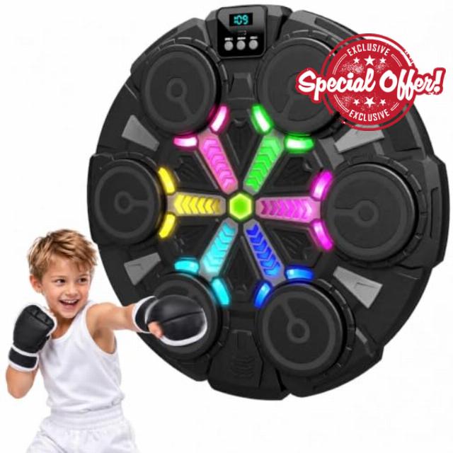 Zacro Music Boxing Machine with Gloves for Boys Girls Teens Kids Adults                                                          6 Speeds & 5 Modes Smart Bluetooth Music Punching Machine Wall Mounted