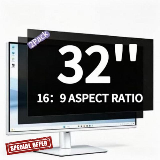 2-Pack 32-inch 16:9 Computer privacy screen for monitor