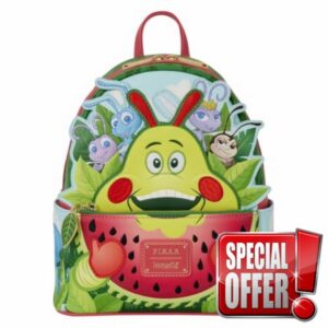 Loungefly Disney - Pixar - A Bug's Life - Heimlich Eating Watermelon - Mini Backpack - Amazon Exclusive - Premium Vegan Leather - Gift Idea - Official Merchandise - for Boys