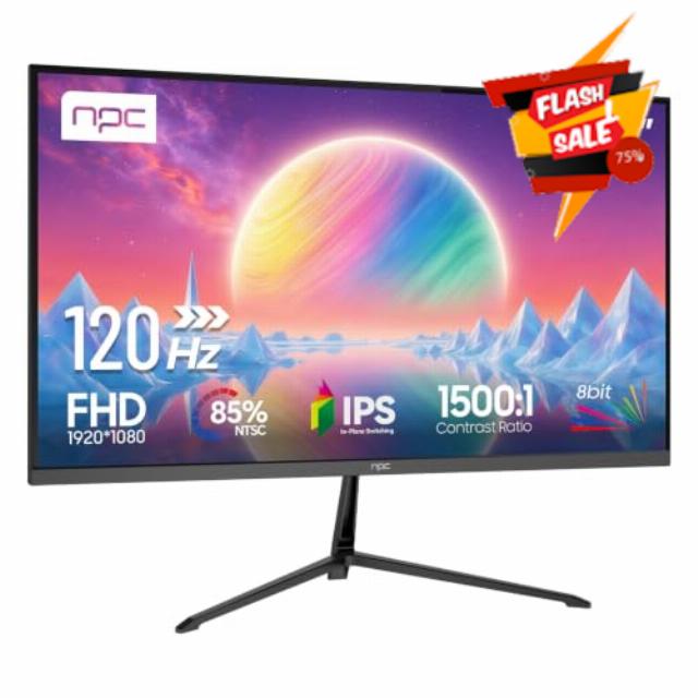 pc Office Monitor 27 inch FHD 1920 x 1080 IPS 120Hz Smooth Motion Blue Light Filter Flicker Free 85% NTSC HDMI VGA VESA Mountable Desktop PC Screen All-Aluminum Base Ultra-Slim Minimalist Chassis
