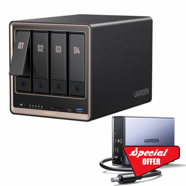 UGREEN NASync DXP4800 GT 4-Bay NAS Storage + UPS