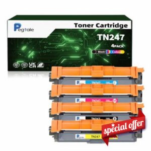 TN-243 TN247 Toner Cartridge Replacement for Brother TN-247 TN243 (4 Pack)                                                          TN247 TN243 Compatible with Brother DCP-L3510CDW HL-L3210CW HL-L3230CDW MFC-L3750CDW MFC-L3710CW Printers