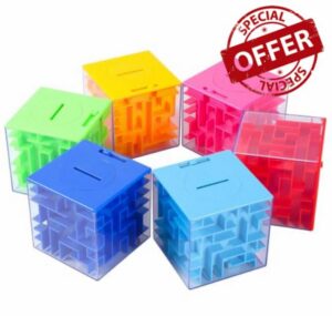 Litake 6PCS Square Money Maze Puzzle Box