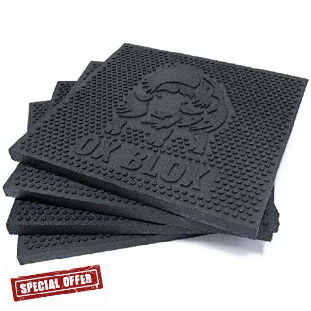 EKON 4-Pack RV Leveling Jack Stand Pads 12x12x.75 | Slip-Resistant RV Jack Pads | Prevents Sinking and Aids in Stabilizing | 12x12x3/4 | Jack Pads for RVs