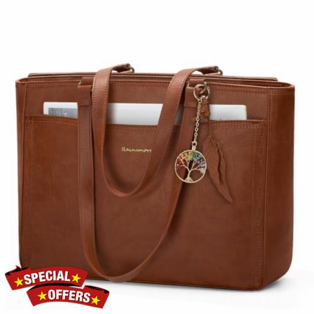 RAINSMORE Laptop Handbags for Women 15.6 Inch