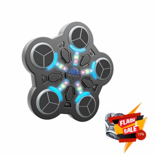 Harilla Smart Boxing Machine Electronic Music Boxing Wall Target Speed Adjustable with Light Punching Pad for Workout Home Gym Adults