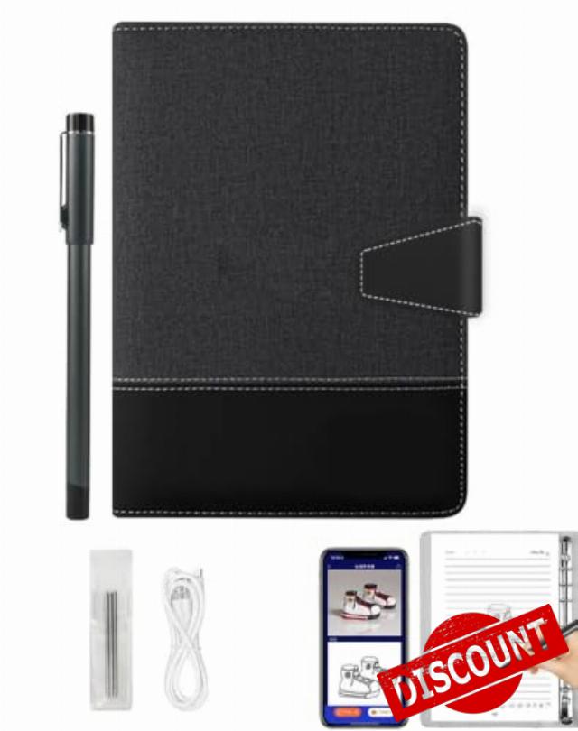 Synkanote Digital Notepad with A5 Erasable Paper Refill + 5 Spare Refills                                                          A5 Digital Notebook Tablet with Smart Pen