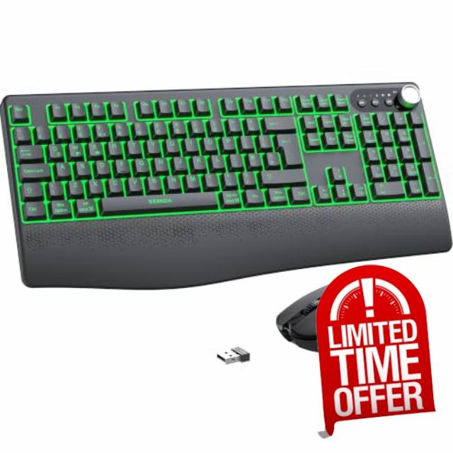 seenda COE500 Pro Bluetooth Backlit Keyboard and Mouse Multi-device