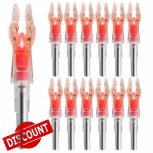 12PCS Lighted Nocks for Arrows with .204 Inside Diameter