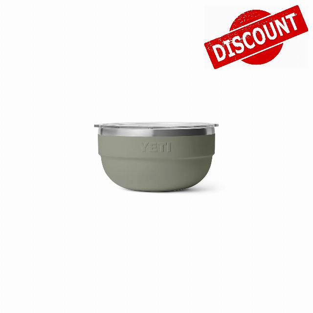 YETI Rambler Small Insulated Bowl 946 ml with Lid (Pampa Green) – Keeps Food Hot or Cold – Tough 18/8 Stainless Steel Bowl for Picnics or Camping – Stackable & Dishwasher Safe – 5 Year Warranty
