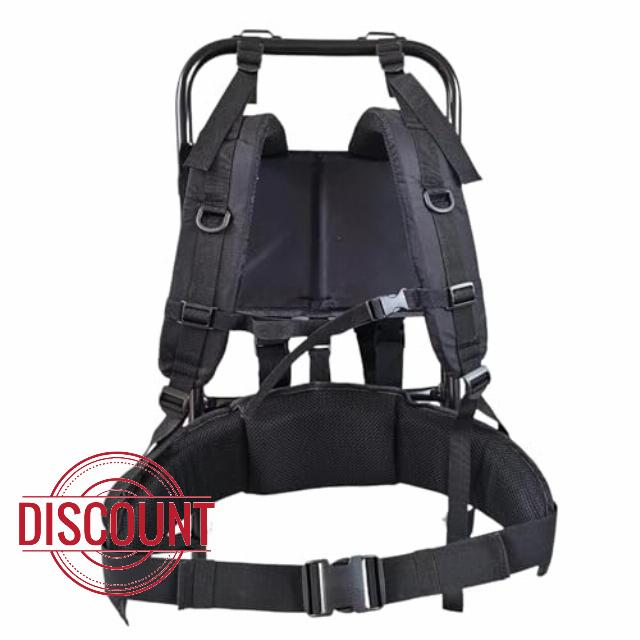perfk 60kg Heavy Carrying Backpack Frame Aluminum Alloy Nylon Portable Sturdy Rucksack Folding Bag Frame for Equipment Climbing