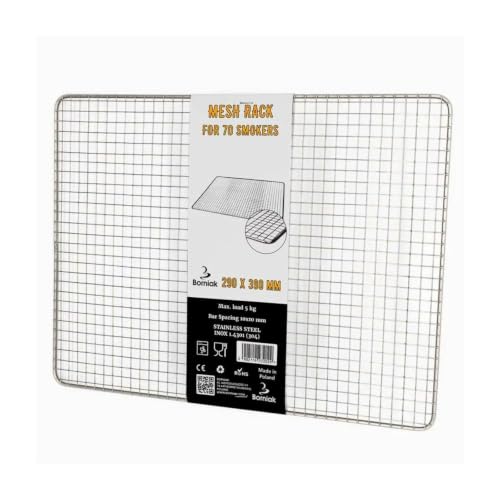Fine 10x10mm Mesh AISI 304 Food Smoker Grate 29 x 39cm for Dehydrating
