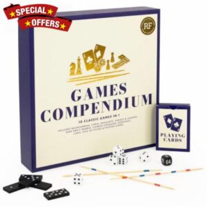 Games Compendium | 10 Classic Games in 1 | In Stylish Gift Box