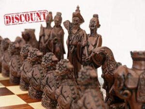 Berkeley Mandarin Ornamental Chess Set (cream and brown