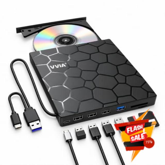 ia 8 in 1 USB 3.0 Ultra-Slim External CD/DVD Drive                                                          CD burner