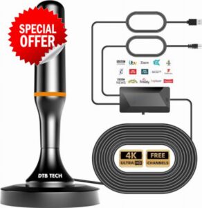 Indoor TV Aerial with Signal Booster