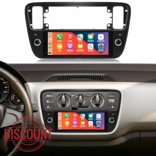 4G+64G Car Stereo for Skoda Citigo 2011-2018 for VW Up 2011-2016 for Seat Mii 2011-2019 Android 14 Car Radio w/Wireless Carplay & Android Auto GPS Navigation Head Unit w/Bluetooth FM/RDS SWC