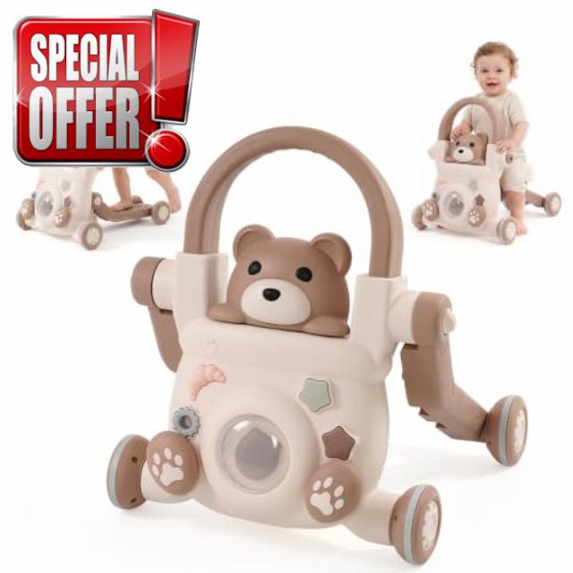 Baby Walker for Kid 3 in 1 Sit-to-Stand Learning Walkers with Shapes