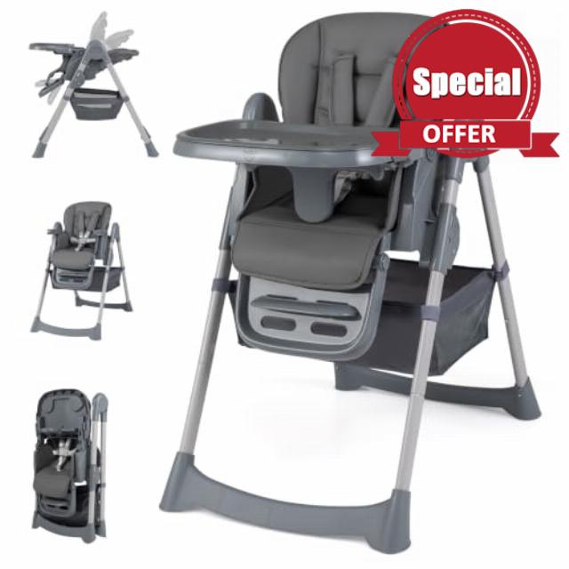 COSTWAY Foldable High Chair for Babies and Toddlers
