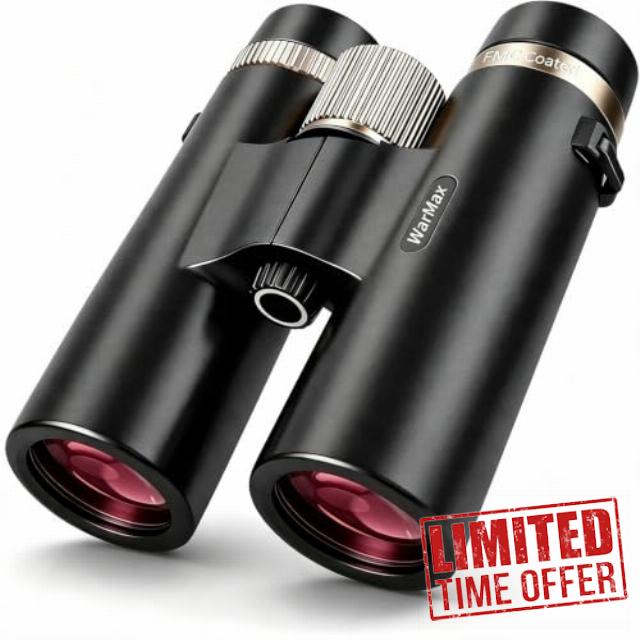 Warmax 12x42 HD Binoculars for Adults - Powerful Long-Range Bird Watching Binoculars with BaK-4 Prism