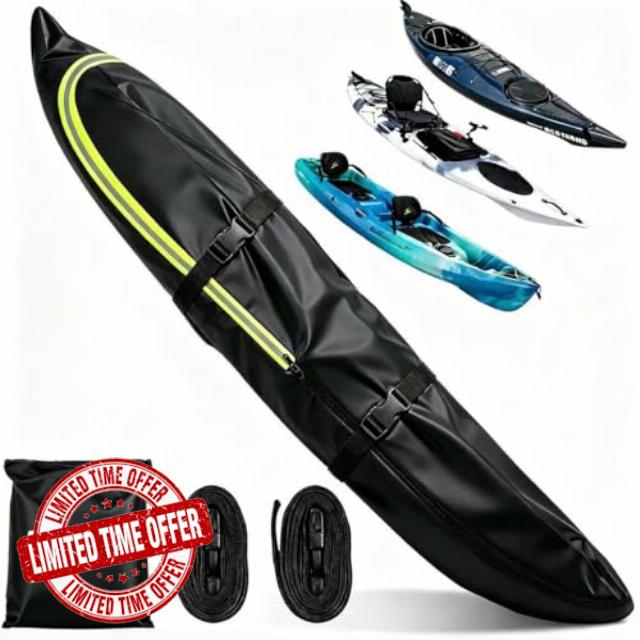 600D Waterproof Full Kayak Cover for 13-16ft Kayak/Canoe/Paddle                                                          UV dust rain protection indoor outdoor Kayak Cover