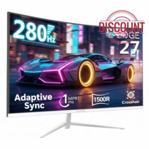 Z-Edge 27 Inch Curved Gaming Monitor 280Hz 1ms VA 1500R 1080P HDMI DP White                                                          PC Monitor Full HD 1920x1080 16:9
