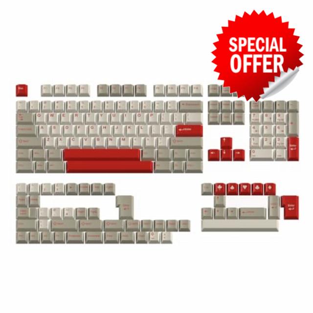 Cherry Profile PBT Keycaps 156 Key Set                                                          Fade Resistant Custom Keycaps Fit 60%/65%/75%/80%/TKL/100% Mechanical Keyboard (Classic Retro)