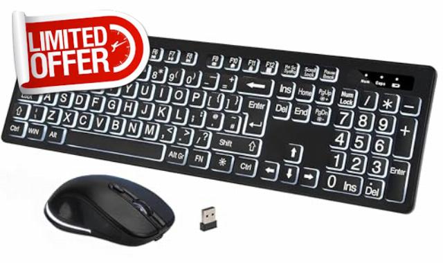 Rechargeable Wireless Keyboard and Mouse