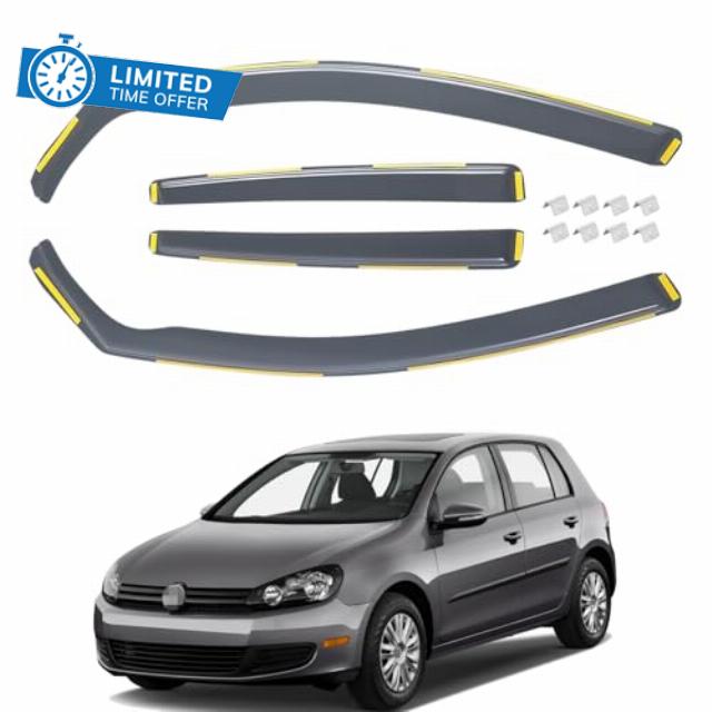 Wind Deflectors Fit For VW GOLF MK6 2008-2012 5 Door Hatchback 4pc Set