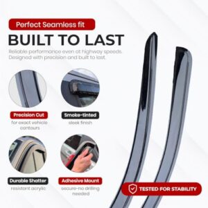 Smoke Tinted Rain Guards