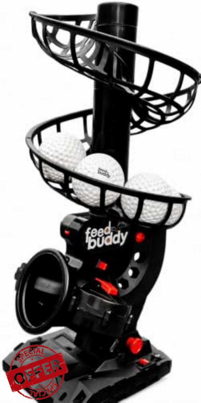 Feed Buddy Baseball Pitching Machine – Automatic Ball Feeder for Practice                                                          Automatic Baseball Pitching Machine with Ball Feeder for Solo Batting Practice – Improve Timing