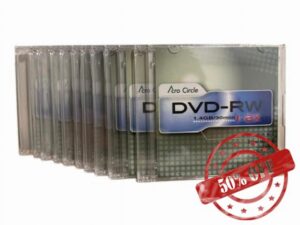 DVD-RW 1.4GB 30Min Rewritable Disc Silver Matt 10 Pack