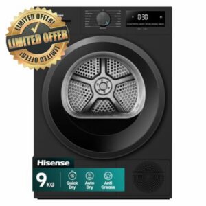 Hisense DH1I900UBDC 60cm Freestanding 9 kg Heat Pump Tumble Dryer