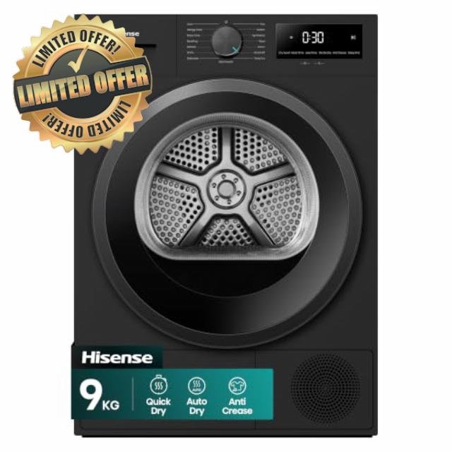 Hisense DH1I900UBDC 60cm Freestanding 9 kg Heat Pump Tumble Dryer