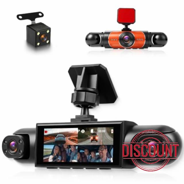 Rimoody 4 Channel Dash Cam 3.16 Inch 1080P Car DVR Front/Rear/Inside                                                          Left/Right