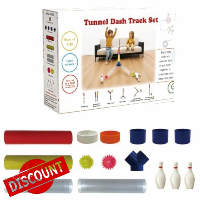 Kid Tube Playset – Sensory Early Learning Interactive Building Set                                                          ABS Toy Car And Ball Tunnel Ramp Race Track For Boys