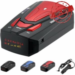 Speeder Pro Radar Detector with 360 Degree Voice Alerts for UK Driving (Red)