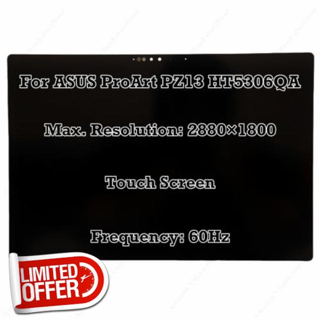 13.3" For ASUS ProArt PZ13 HT5306QA OLED WQXGA+ 2880×1800 60Hz IPS 16:10 LCD Assembly Replacement Panel Touch Screen 100% DCI-P3