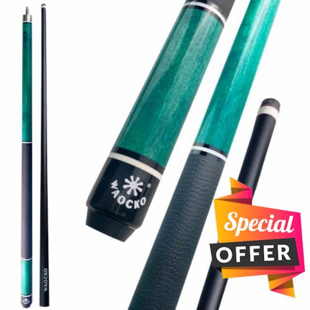 Waocko 58" 2-Piece Fiberglass Graphite Composite & Hard Wood Billiard Pool Cue Sticks