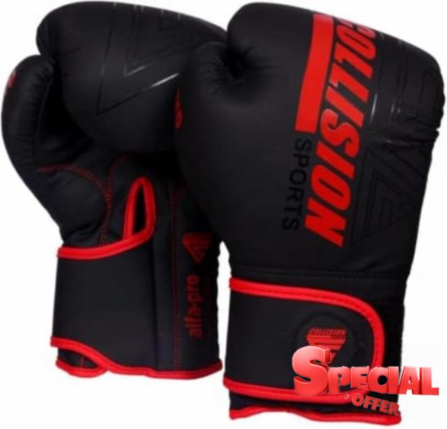 Boxing Gloves for Men & Women | Faux Leather Training & Sparring Gloves with Hook & Loop Wrist Strap | Punch Bag